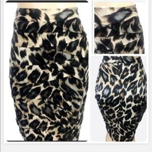 Ruffled Pencil Skirt